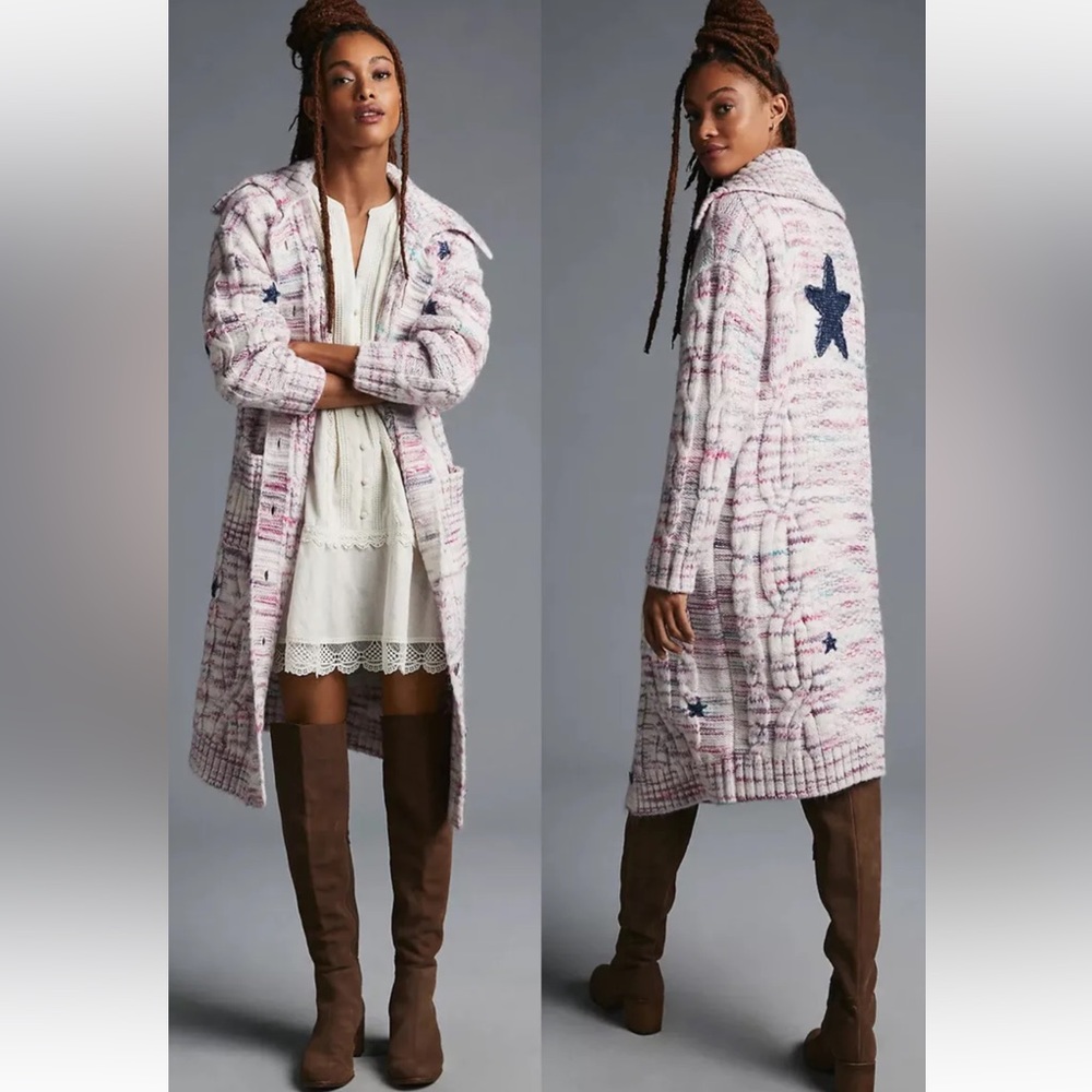 BNWT Anthropologie Pilcro star granny cardigan sweater- size S